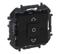 LEGRAND Interruttore per tapparelle 6AX per installazione a incasso, gamma Niloé Step, colore: antracite, 398246B