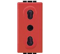 Presa bipasso 2P + T rossa Living bticino L4180R