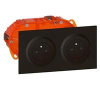 Legrand leg300402 Kit "dooxie 2 x 2 poli + terra encastre NERO