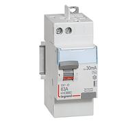 Legrand LEG411653 - Interruttore differenziale DX-ID, vite/auto, 2P, 230 V 63 A, Tipo CA, 30 mA, partenza alta 2 m