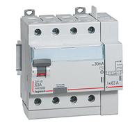Legrand LEG411653 - Interruttore differenziale DX-ID, vite/auto, 4P 400 V 63 A, Tipo CA 30 mA, partenza alta 5 m