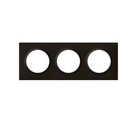 Legrand leg600863 3P Piastra dooxie quadrata 3 posti finitura nero velluto