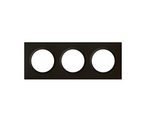 Legrand leg600863 3P Piastra dooxie quadrata 3 posti finitura nero velluto