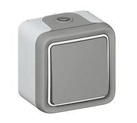 Legrand LEG69901 - Interruttore/deviatore luminoso, della linea Plexo, colore: Grigio
