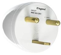 Legrand LEG90034 - Adattatore 2p+t brancht 1 presa 16 A su una spina 20 A, colore: Bianco