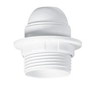Legrand LEG91134 - Portalampada in plastica con anello per lampadina a vite E27, colore: Bianco