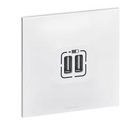 Legrand Caricatore USB doppio Neptune leg91343 230 V Bianco