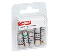 Legrand LEG92941 - Set da 6 fusibili per quadro elettrico, senza spia luminosa