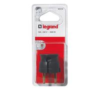 Legrand LEG93984 - Presa 2p+t 16 A extra piatta, uscita laterale, colore: Nero