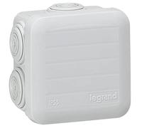 Legrand LEG94516 - Scatola di derivazione quadrata, chiusura a scatto, 65 x 65 x 40 mm, colore: Grigio