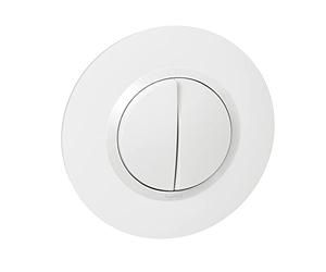 Legrand leg95051 VV BLC CPT dooxie doppio interruttore deviatore bianco completo Deco