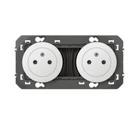 Legrand LEG95218 - Presa doppia 2 x 2P+T PreCABLEE BLC Dooxie, 2P+T, colore: Bianco