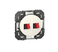 Legrand LEG95229 HP BLC Dooxie - Presa altoparlante doppia, componibile, colore: Bianco