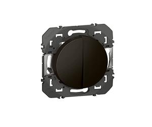 Legrand LEG95266 VV Compo - Interruttore/deviatore 10 AX + pulsante 6 A, colore: Nero