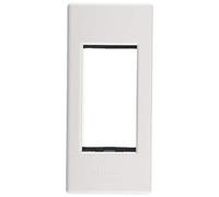 Legrand LND4811BI Piastra + Supporto Livinglight, Installazione a profilo, 1 modulo, Bianco