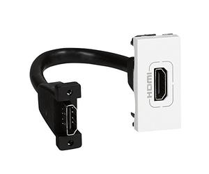 Legrand Mosaic - Presa hdmi mosaic bipolare cavo 1m, bianco