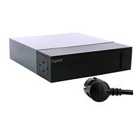 Legrand, Multimedia TV Corner 694515 - Presa multipla, interruttore on/off, protezione da sovratensione integrata (SPD), cavo da 2 m, colore: Nero