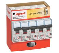 LEGRAND | Multipack 5 Interruttori 16A, Arrivo Ad Alta E Uscita Bassa Da Terminali Auto, Alimentazione A Pettini, Visualizzazione Immediata Del Circuito Guasto