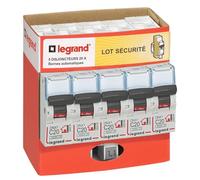 LEGRAND | Multipack 5 Interruttori 20A, Arrivo Ad Alta E Uscita Bassa Da Terminali Auto, Alimentazione A Pettini, Visualizzazione Immediata Del Circuito Guasto