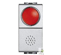 Pulsante NO + portalampada rosso Living Tech bticino NT4038R