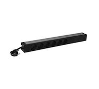 Legrand PDU 19" unità di distribuzione dell'energia (PDU) 1U Nero 6 presa(e) AC - Unità di distribuzione dell'energia (PDU), 1U, Single-fase, Orizzontale/Verticale, Alluminio, Nero)