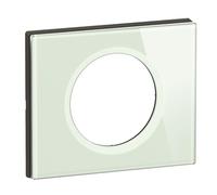 LEGRAND - Piastra Céliane - Piastra di finitura per prese e interruttori celiane - 1 postazione - Vetro opale bianco