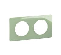 LEGRAND - Piastra Céliane - Piastra di finitura per prese e interruttori celiane - 2 posizioni - Verde Celadon