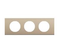 LEGRAND - Piastra Céliane - Piastra di finitura per prese e interruttori celiane - 3 posizioni - nichel satinato