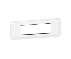Legrand - Piastra Mosaico con supporto per 6 moduli montaggio orizzontale - bianco