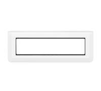 Legrand - Piastra Mosaico con supporto per 8 moduli montaggio orizzontale - bianco