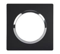LEGRAND - Piastra quadrata Dooxie 1 posta, finitura nera anello cromato