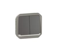 LEGRAND, Plexo 069806L - Interruttore a doppio cambio per ambienti umidi, con pu