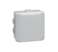 Legrand Plexo LEG92022 - Barattolo rettangolare impermeabile a 7 attacchi ip55/ik07 650°c, 105 x 105 x 55 mm, colore: Grigio