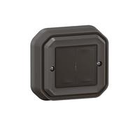 LEGRAND, Plexo New 069836L - Doppio interruttore per ambienti umidi Connected Smart Home, trasmettitore da parete, interruttore on/off, tecnologia batteryless app, app Home+Control, IP55 - IK07,