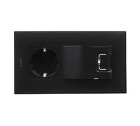 LEGRAND Presa 2P+T 16A e caricatore USB tipo A 1A 5W componibile per installazione a incasso, Gamma Niloé Step, Colore Antracite, 398217