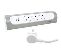 LEGRAND, Presa angolare, angolata 45°, presa 3 prese, porta USB A e USB-C, 3000