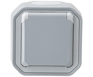 LEGRAND | Presa Di Corrente Standard Plexo, Grigio Sporgenza, Impermeabile IP55 Protetta Da Polvere E Acqua, Resistenza agli Urti IK08, Connessione Rapida Senza Strumento