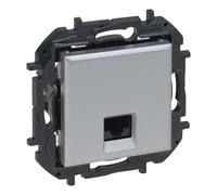 LEGRAND Presa RJ45 CAT6 UTP componibile da incasso Gamma Niloé Step, Colore Alluminio, 398257B