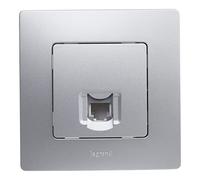 Legrand 396483 Presa telefonica RJ11 della gamma Niloé monoblock, meccanismo completo, colore alluminio