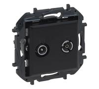 LEGRAND Presa TV-R/SAT finale componibile da incasso Gamma Niloé Step, Colore Antracite, 398320B