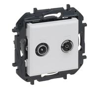 LEGRAND Presa TV-R/SAT finale componibile per installazione a incasso, Gamma Niloé Step, Bianco, 398318B