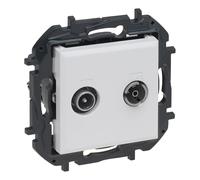 LEGRAND Presa TV-R/SAT Intermedie componibile per installazione a incasso, Gamma Niloé Step, Bianco, 398315B