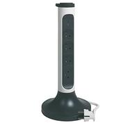 Legrand - Prolunga multipresa con 4 prese di corrente Superficie, interruttore e sovratensione - bianco e grigio scuro