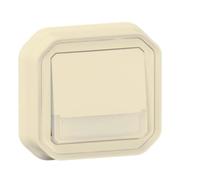 Legrand - Push-inverter luminoso impermeabile con portaetichette Plexo consegnato completo per montaggio a incasso con artigli di sabbia