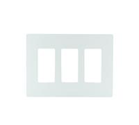 Legrand radiant Screwless Wall Plates for Decorator Rocker Outlets, 3-Gang, White, RWP263WCC6