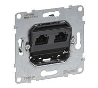 Legrand, SEANO 765059 - Presa dati 2 x RJ45, cat. 5e, UTP, non schermato