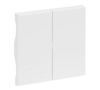Legrand, SEANO 765108 - Interruttore di serie, doppio interruttore e doppio pulsante, coperchio interruttore, piastra a bilanciere, colore: bianco ultra