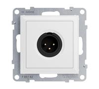 LEGRAND, SEANO 765162 - Presa XLR maschio a 3 poli, inserto con coperchio, morsetti a vite: 0,5 mm², colore: Bianco ultra