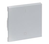 LEGRAND, SEANO 765202 - Interruttore a bilanciere a 2 poli con simbolo O/I (Off/On), coperchio dell'interruttore, piastra a bilanciere, colore: Alluminio laccato
