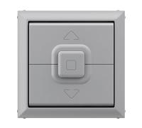 LEGRAND, SEANO 765229 - Interruttore e pulsante per tapparelle con 3 tasti, coperchio interruttore, piastra a bilanciere, colore: Alluminio laccato